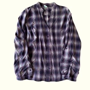 Merona Purple Plaid Shirt